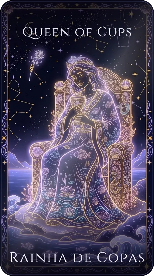 A carta Rainha de Copas